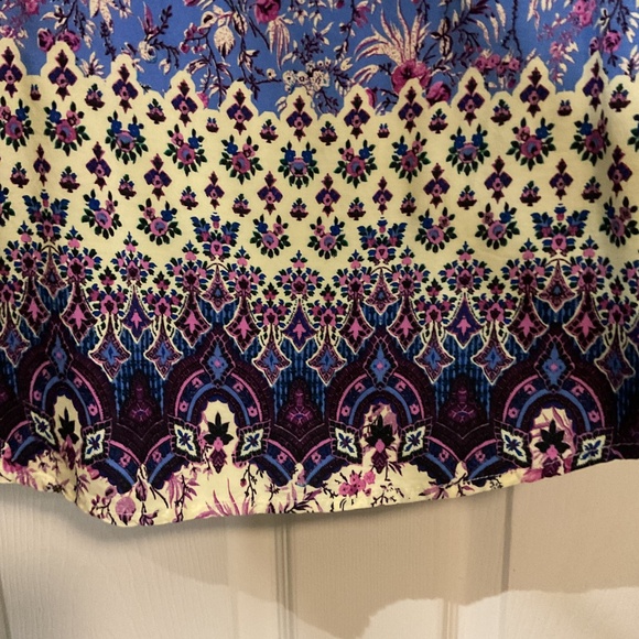 Umgee Long-Sleeve Blue Floral Peasant Tunic Dress - Picture 5 of 6